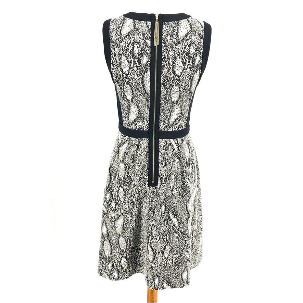 Rebecca Taylor Python Snake Print Gray Black Fit … - image 7